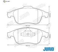 JURID 573316JC Brake pad set
