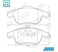 JURID 573316JC Brake pad set
