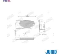 BRAKE PAD SET DISC BRAKE 573320J FOR RENAULT KANGOO/Rapid/Express 1.5L 4cyl