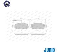 BRAKE PAD SET DISC BRAKE 573327J FOR PEUGEOT FIAT LANCIA CITROEN 4HT 2.2L 4cyl
