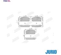 JURID 573335J Brake pad set