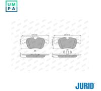 JURID 573336J Brake pad set