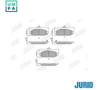 Jurid Brake Pad Set 573340J - Disc Brake for Jeep Commander / Grand Cherokee II/III/IV