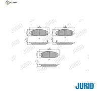 Jurid Brake Pad Set 573340J - Disc Brake for Jeep Commander / Grand Cherokee II/III/IV