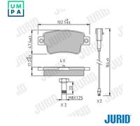 JURID 573345J Brake pad set