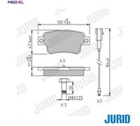 JURID 573345J Brake pad set
