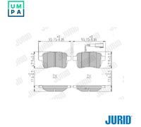 JURID 573349J Brake pad set