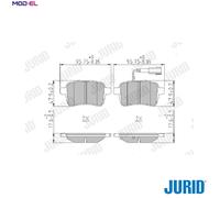 JURID 573349J Brake pad set