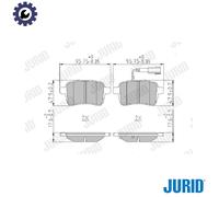 JURID 573349J Brake pad set