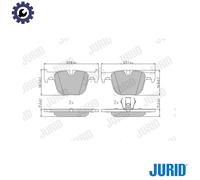 Jurid Brake Pad Set 573354J - Rear Disc Brake Fits BMW 320d/325d/340i/430d/435d/435i/440i 2011-2021