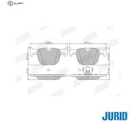 Jurid Brake Pad Set 573354J - Rear Disc Brake Fits BMW 320d/325d/340i/430d/435d/435i/440i 2011-2021