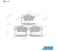 JURID 573368J Brake pad set