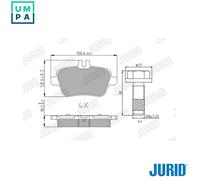 JURID 573370J Brake pad set