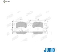 Jurid Brake Pad Set 573374J – Disc Brake – Fits Jeep Cherokee 2.5