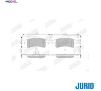 Jurid Brake Pad Set 573374J – Disc Brake – Fits Jeep Cherokee 2.5