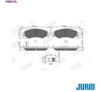JURID 573378J Brake pad set