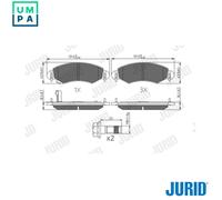 JURID 573378J Brake pad set