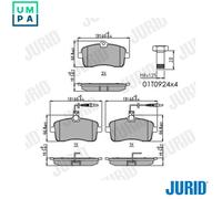 JURID 573382J Brake pad set