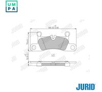 JURID 573395J Brake pad set
