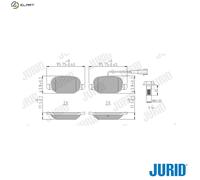 JURID 573396J Brake pad set