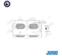 JURID 573396J Brake pad set