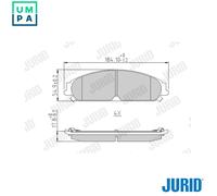 JURID 573404J Brake pad set