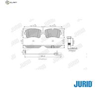 JURID 573428J Brake pad set