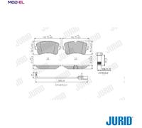 Jurid Brake Pad Set 573428J - Disc Brake for Audi A4/A5/S5/A6 & Porsche Macan