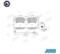 Jurid Brake Pad Set 573428J - Disc Brake for Audi A4/A5/S5/A6 & Porsche Macan