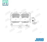 Jurid Brake Pad Set 573428J - Disc Brake for Audi A4/A5/S5/A6 & Porsche Macan