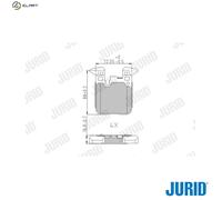 Jurid 573429J brake pad set, disc brake