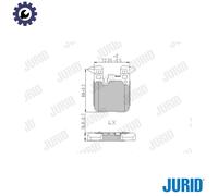 Jurid 573429J brake pad set, disc brake