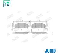 JURID 573431J Brake pad set