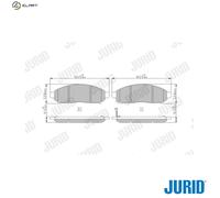 JURID 573431J Brake pad set