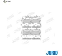 JURID 573433J Brake pad set