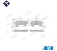 JURID 573435J Brake pad set