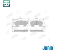JURID 573435J Brake pad set