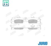 Jurid Brake Pad Set 573441J – Front Disc Brake for Dacia Sandero 12-17 & Logan II 1.2