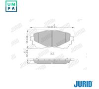 JURID 573444J Brake pad set