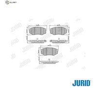 Jurid Brake Pads Front Fits Hyundai Kia ix20 Sonata Soul 09-19