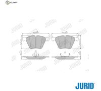 JURID 573457J Brake pad set