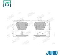 JURID 573457J Brake pad set