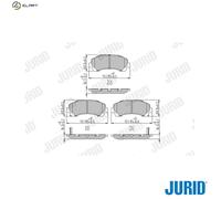 JURID 573467J Brake pad set