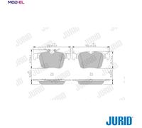 Jurid Brake Pad Set 573609J Disc Brake for Mercedes-Benz C-Class