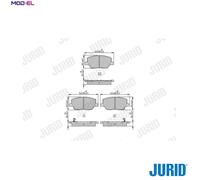 BRAKE PAD SET DISC BRAKE 573610J FOR FIAT 55263088/63087 2.0L 55280444 1.6L