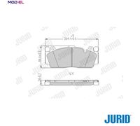 JURID 573617J Brake pad set
