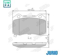 JURID 573623J Brake pad set