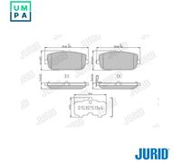 JURID 573640J Brake pad set