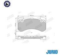 JURID 573649J Brake pad set