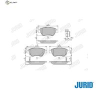 JURID 573652J Brake pad set